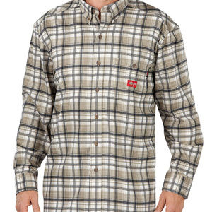 Dickies Men's Flame-Resistant Long Sleeve Shirt Wh